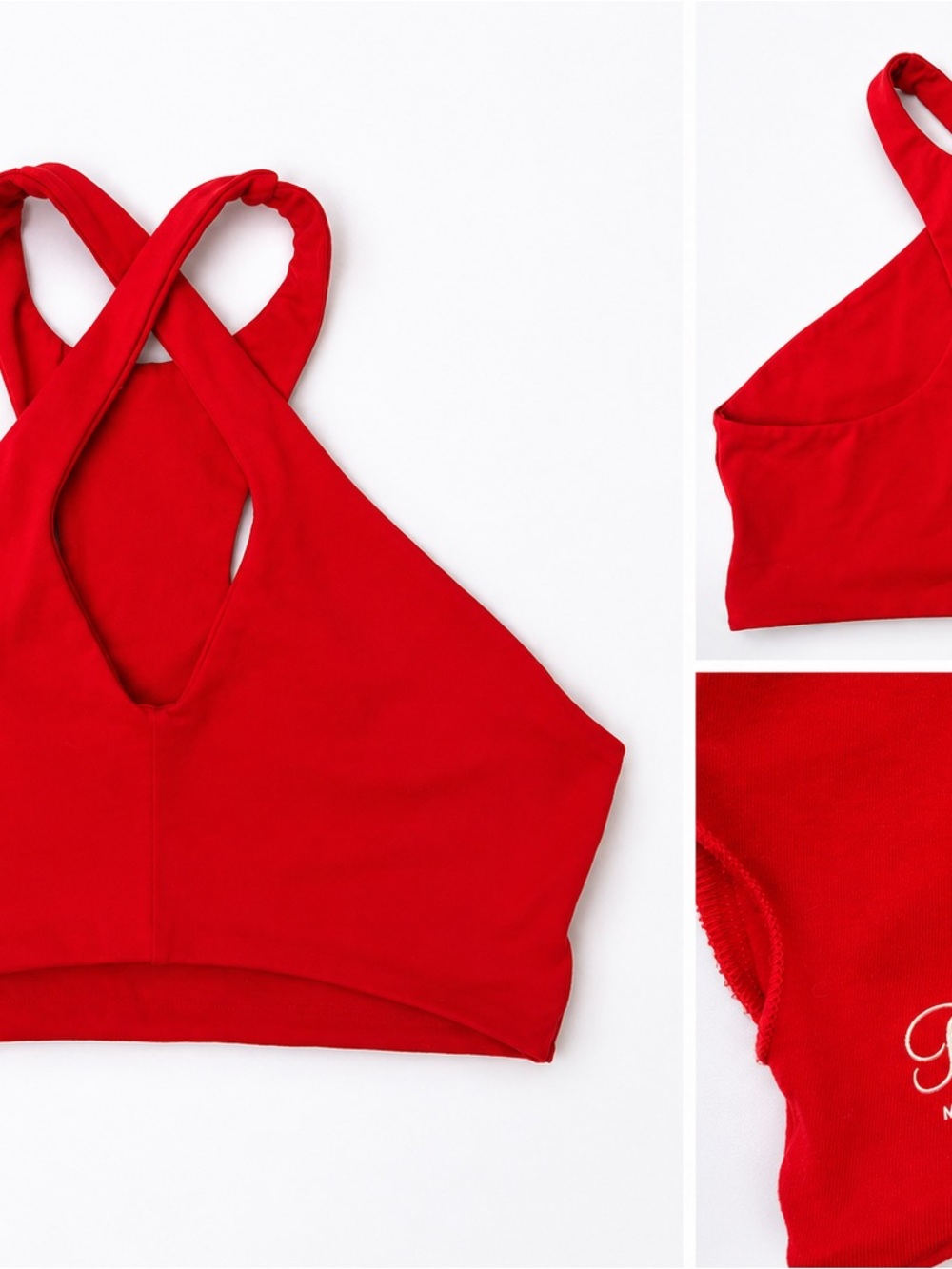 Bombshell Sportswear Twist Up Bra Red
